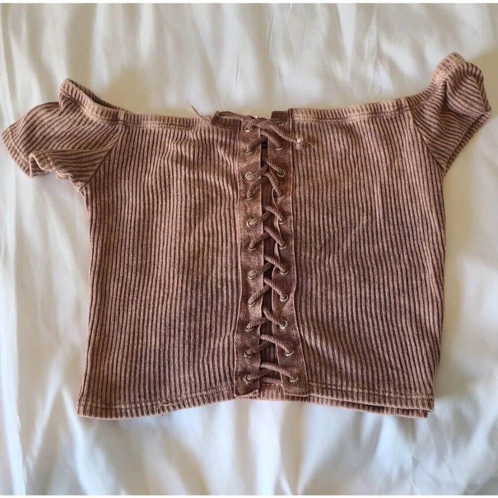 Fashion Nova Magenta Top, Tie Up Front.